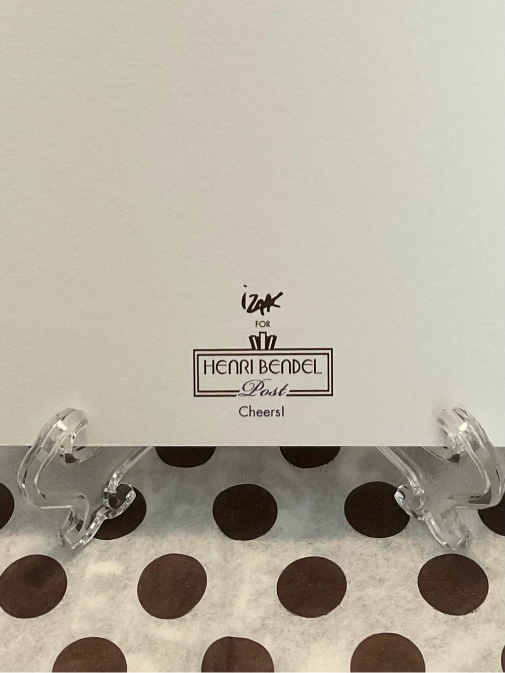 Henri Bendel Notecard “Cheers!” by Izak for Henri Bendel Post + Envelope Set 1